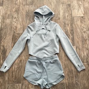 BuffBunny cropped sweater and shorts